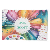 Color Splash Art Birthday Bash Gift 枕カバー (裏面)