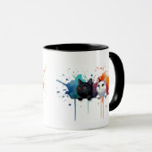 Color Splash Cats Mug マグカップ (正面右)