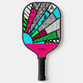 Color Splash Fanburst Personalized ピックルボールラケット (正面)