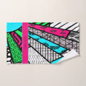 Color Splash Fanburst Personalized | Dink Well ハンドタオル (ハンドタオル)