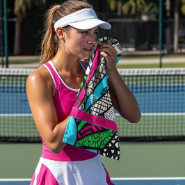 Color Splash Fanburst Personalized | Dink Well ハンドタオル