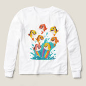 Color Splash Fish Kids Sweatshirt (デザイン正面)