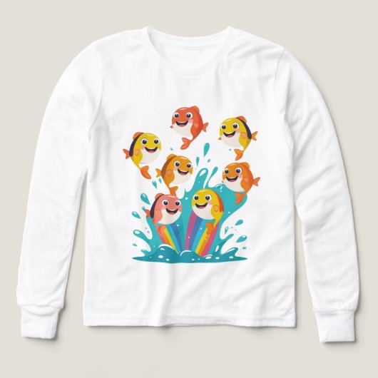 Color Splash Fish Kids Sweatshirt (デザイン正面)