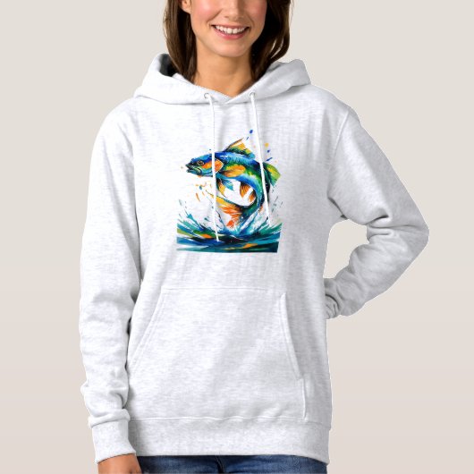 Color Splash Fish – Women’s Hoodie パーカ (正面)