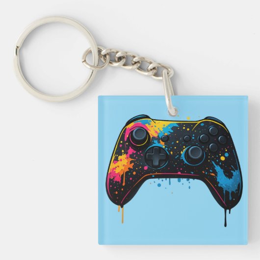 Color Splash Game Controller Sticker  キーホルダー (正面)