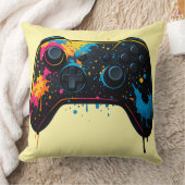 Color Splash Game Controller Sticker クッション (ブランケット)