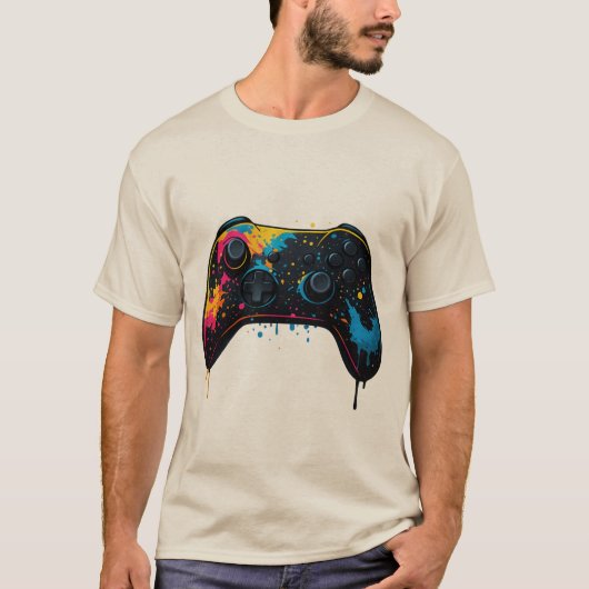 Color Splash Game Controller Sticker  Tシャツ (正面)