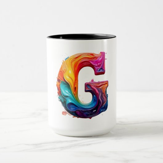 Color Splash Letter G Mug マグカップ (中央)