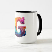 Color Splash Letter G Mug マグカップ (正面右)