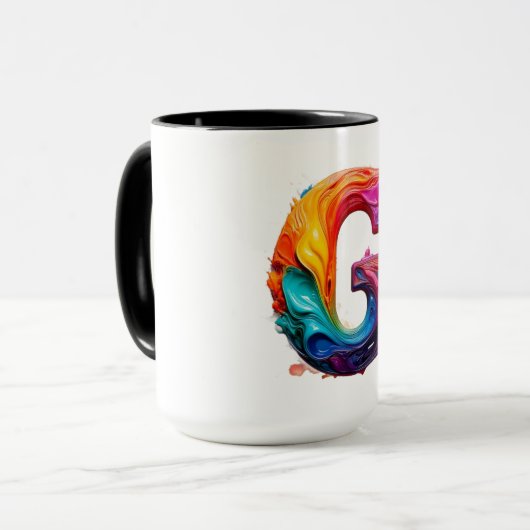 Color Splash Letter G Mug マグカップ (正面左)