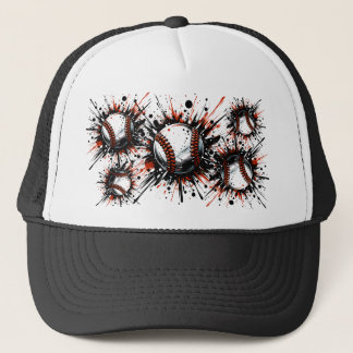 Color Splash of Baseballs Trucker Hat キャップ