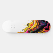 Color Splash Swirl – Vibrant Abstract Drip Art スケートボード (横)