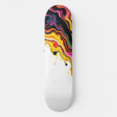 Color Splash Swirl – Vibrant Abstract Drip Art スケートボード (正面)