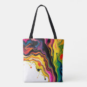 Color Splash Swirl – Vibrant Abstract Drip Art トートバッグ (裏面)