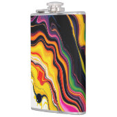 Color Splash Swirl – Vibrant Abstract Drip Art フラスク (左)