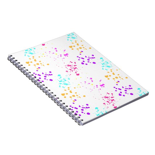Color Splashes Abstract Art Notebook ノートブック (右側)