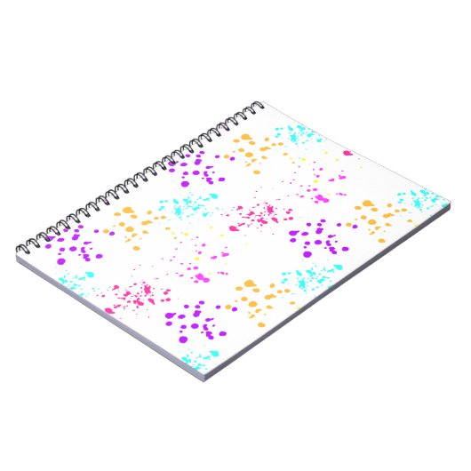 Color Splashes Abstract Art Notebook ノートブック (左側)