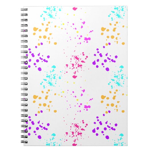 Color Splashes Abstract Art Notebook ノートブック (正面)