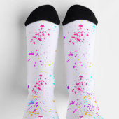 Color Splashes Pattern Socks ソックス (上部)