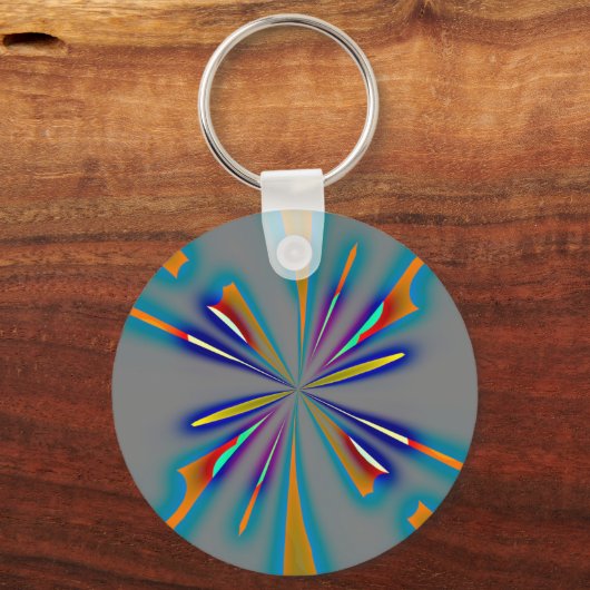 Color Starburst on Grey キーホルダー (裏面)