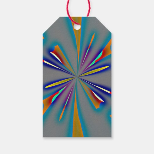 Color Starburst on Grey ギフトタグ (正面)