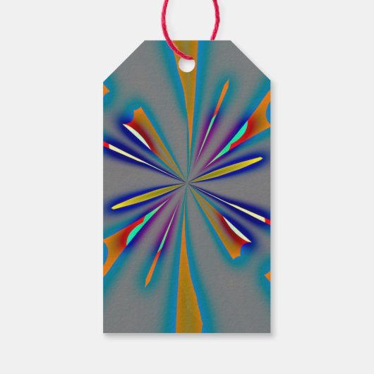 Color Starburst on Grey ギフトタグ (裏面)