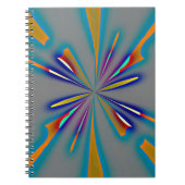 Color Starburst on Grey ノートブック (正面)