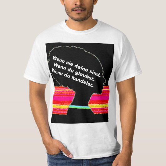 Color Stripe Profile – Motivational T‑Shirt Tシャツ (正面)
