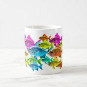 Color Swirl Fish コーヒーマグカップ (中央)