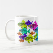 Color Swirl Fish コーヒーマグカップ (左)