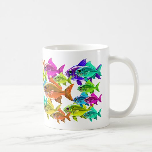 Color Swirl Fish コーヒーマグカップ (右)