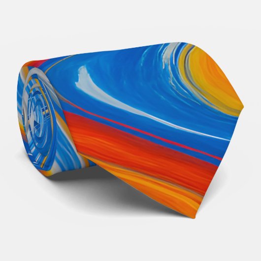 Color Swirl Men's Necktie ネクタイ (ロール)