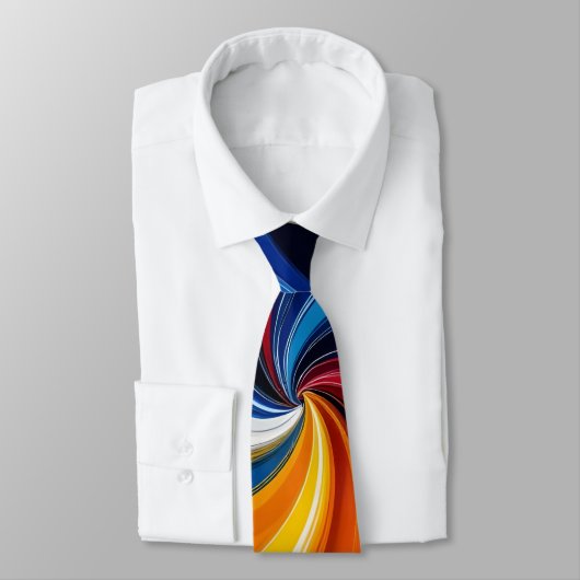 Color Swirls Men's Necktie ネクタイ (タイ)