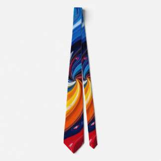 Color Swirls Men's Necktie ネクタイ
