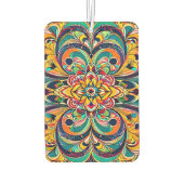 Color Symphony Mandala – Bold Psychedelic Floral カーエアーフレッシュナー (裏面)