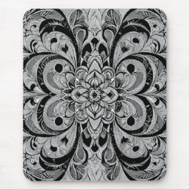 Color Symphony Mandala – Bold Psychedelic Floral マウスパッド