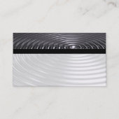 Color Tex縞模様 – 同心円リングや輪- Chrome 名刺 (裏面)