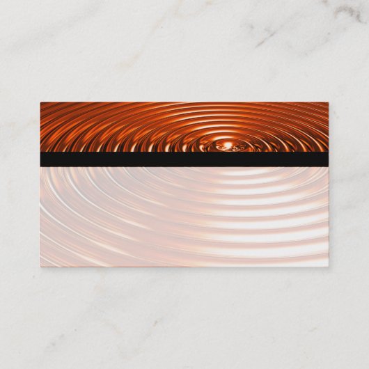 Color Tex縞模様 – 同心円リングや輪- OrangeChrome 名刺 (裏面)