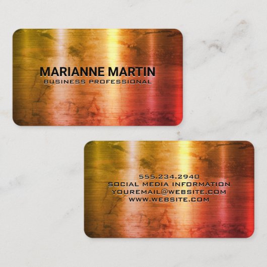 Color Texture Metalブラシ 名刺 (正面/裏面)