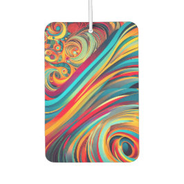 Color Wave Fusion – Modern Abstract Swirl Art カーエアーフレッシュナー