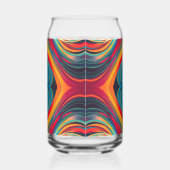 Color Wave Fusion – Modern Abstract Swirl Art ガラス缶 (左)