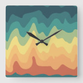 Color Wave Horizon スクエア壁時計 (正面)