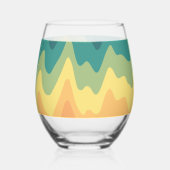 Color Wave Horizon ステムなしワイングラス (裏面)