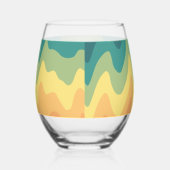 Color Wave Horizon ステムなしワイングラス (左)