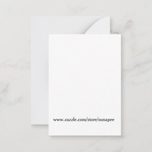 Color Wavy Curved Abstract Tree Pen ノートカード (裏面)