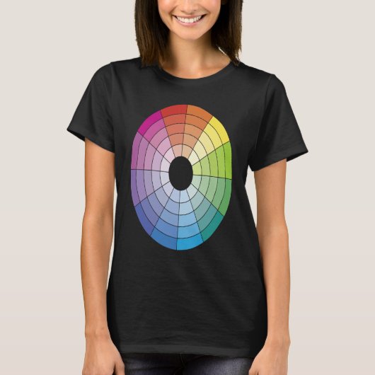 Color Wheel Artistic Artist Cute Fun Beautiful Tシャツ (正面)