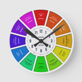 Color Wheel Wall Clock – Modern Rainbow Minimalist ラウンド壁時計