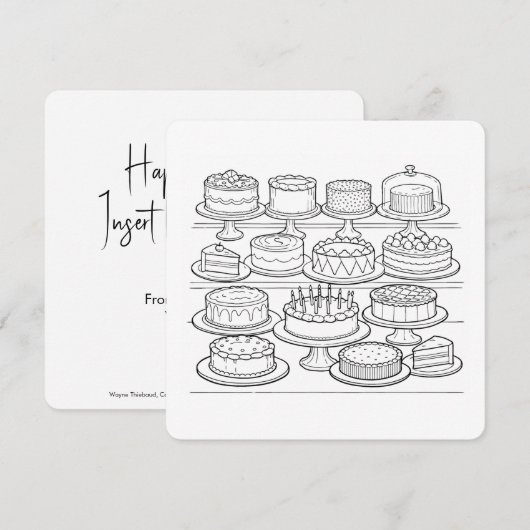 Color Your Own Happy Birthday Card (正面/裏面)