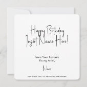 Color Your Own Happy Birthday Card (裏面)