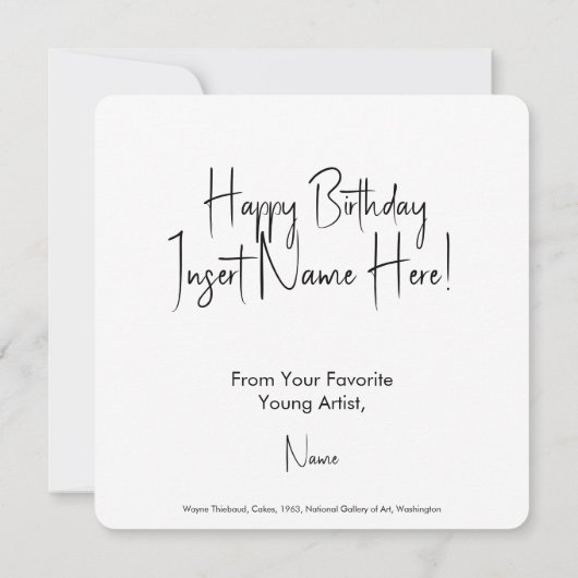 Color Your Own Happy Birthday Card (裏面)